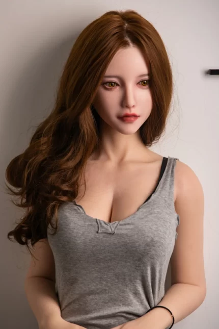 Qita 162cm F Cup Full Silicone Brown Curly Hair Sex Doll For Men-wenwen (3)