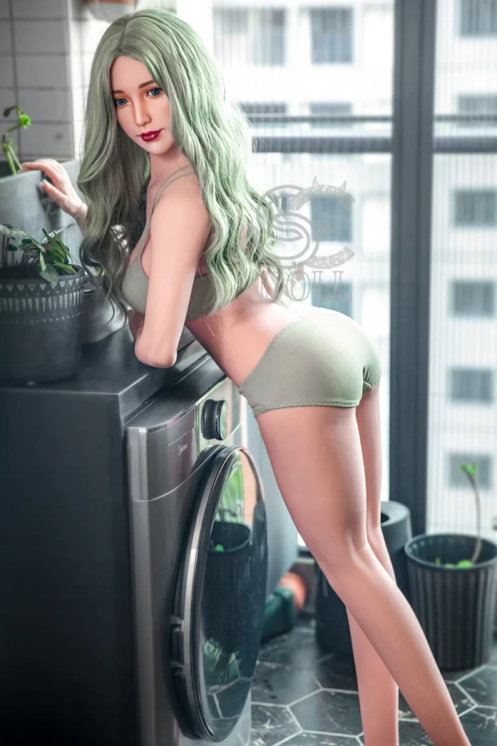 Se 163cm E Cup Green Hair Gentle Real Life Like Sex Doll-gessica (1)